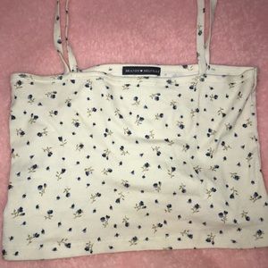 Brandy Melville Blue Floral Faye Tank